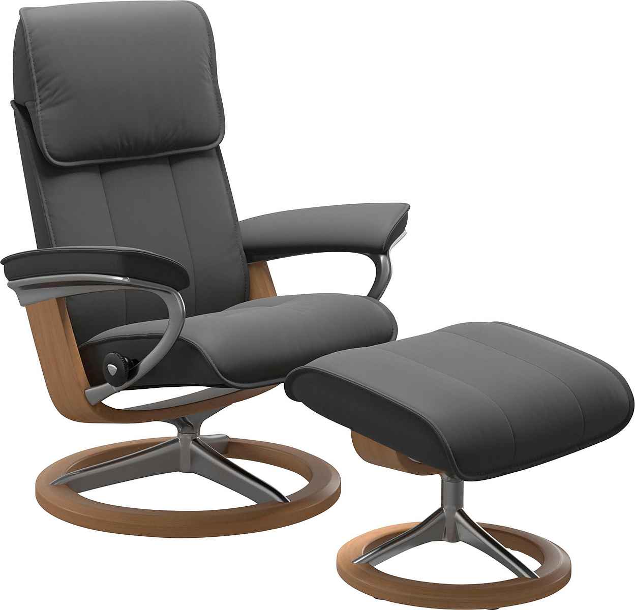 Stressless Relaxsessel Admiral mit Hocker mit Signature Base Größe L