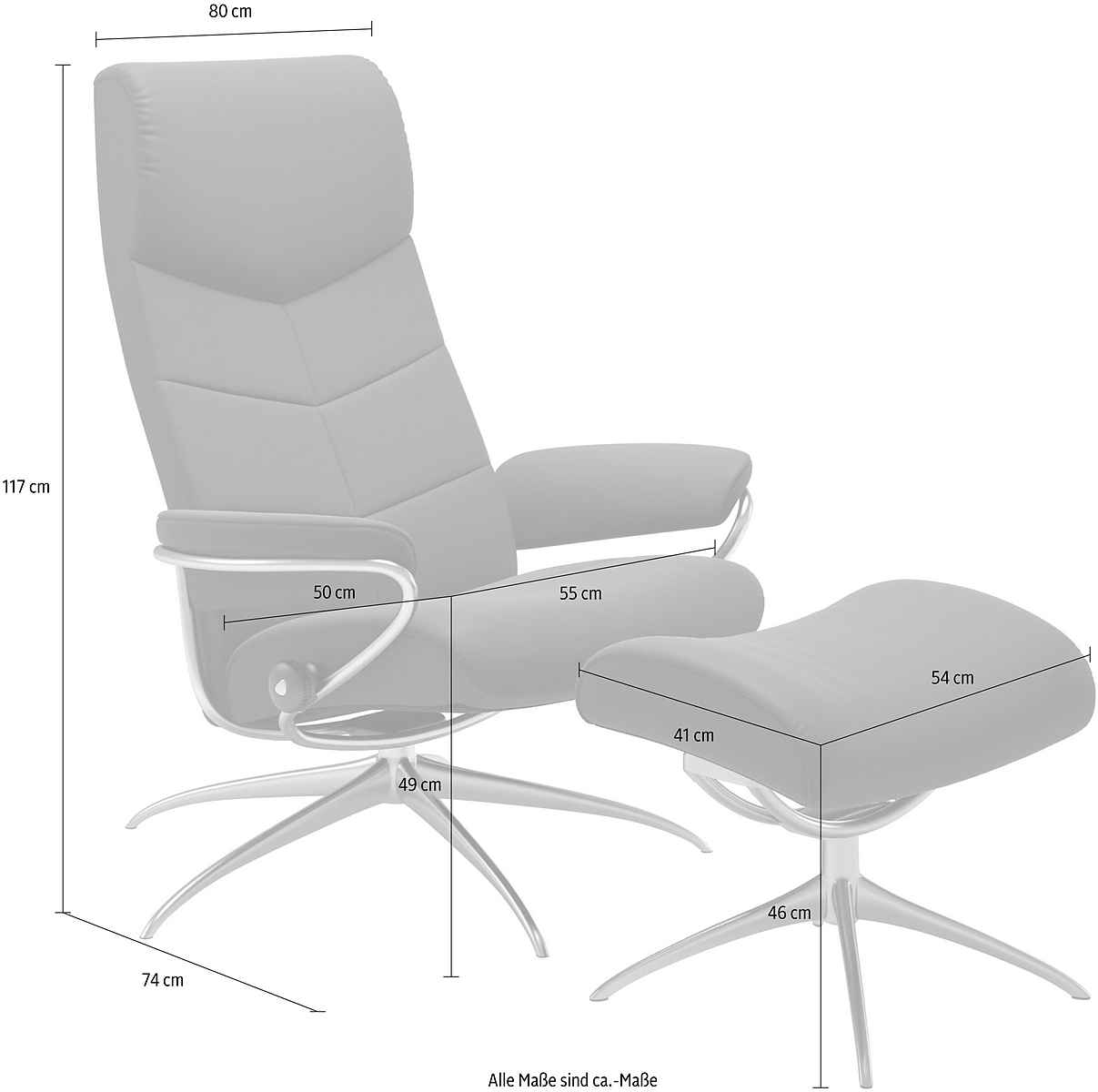 Stressless Relaxsessel Dublin mit Hocker High Back