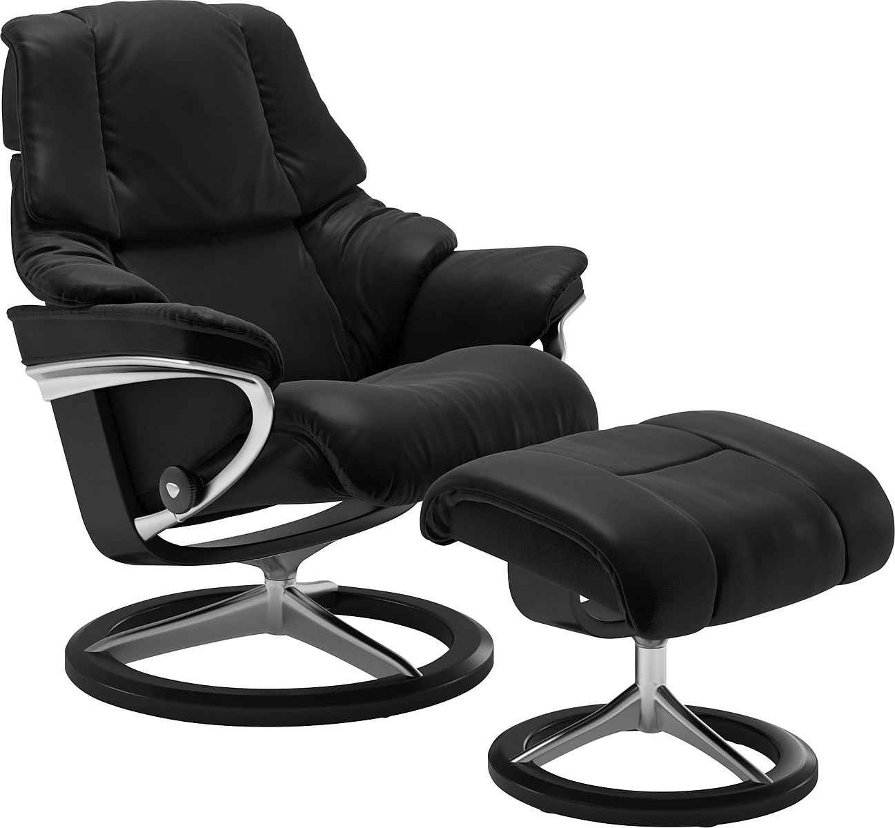 Stressless Relaxsessel mit Hocker mit Signature Base Größe M