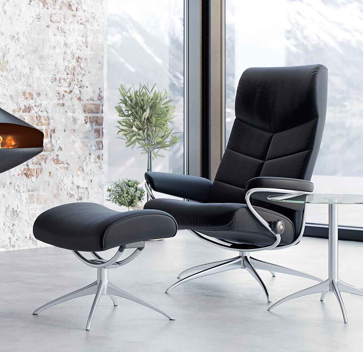 Stressless Relaxsessel Dublin mit Hocker High Back